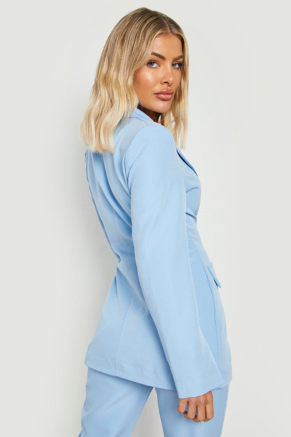 Fitted sale blue blazer